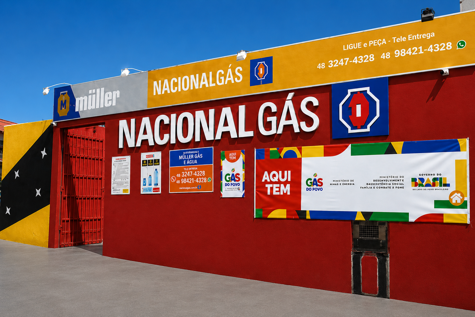 Fachada Müller Gás e Água em Forquilhas